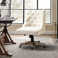 Beige Tufted Upholstered Armless Office Chair G829