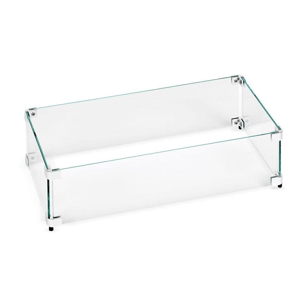 Tempered Glass Flame Guard for Drop-in Fire Pit Pan N6671