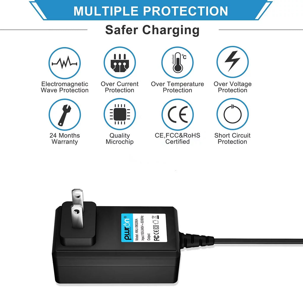 Compatible AC/DC Adapter Charger Replacement Switching Power Supply Cord D24664