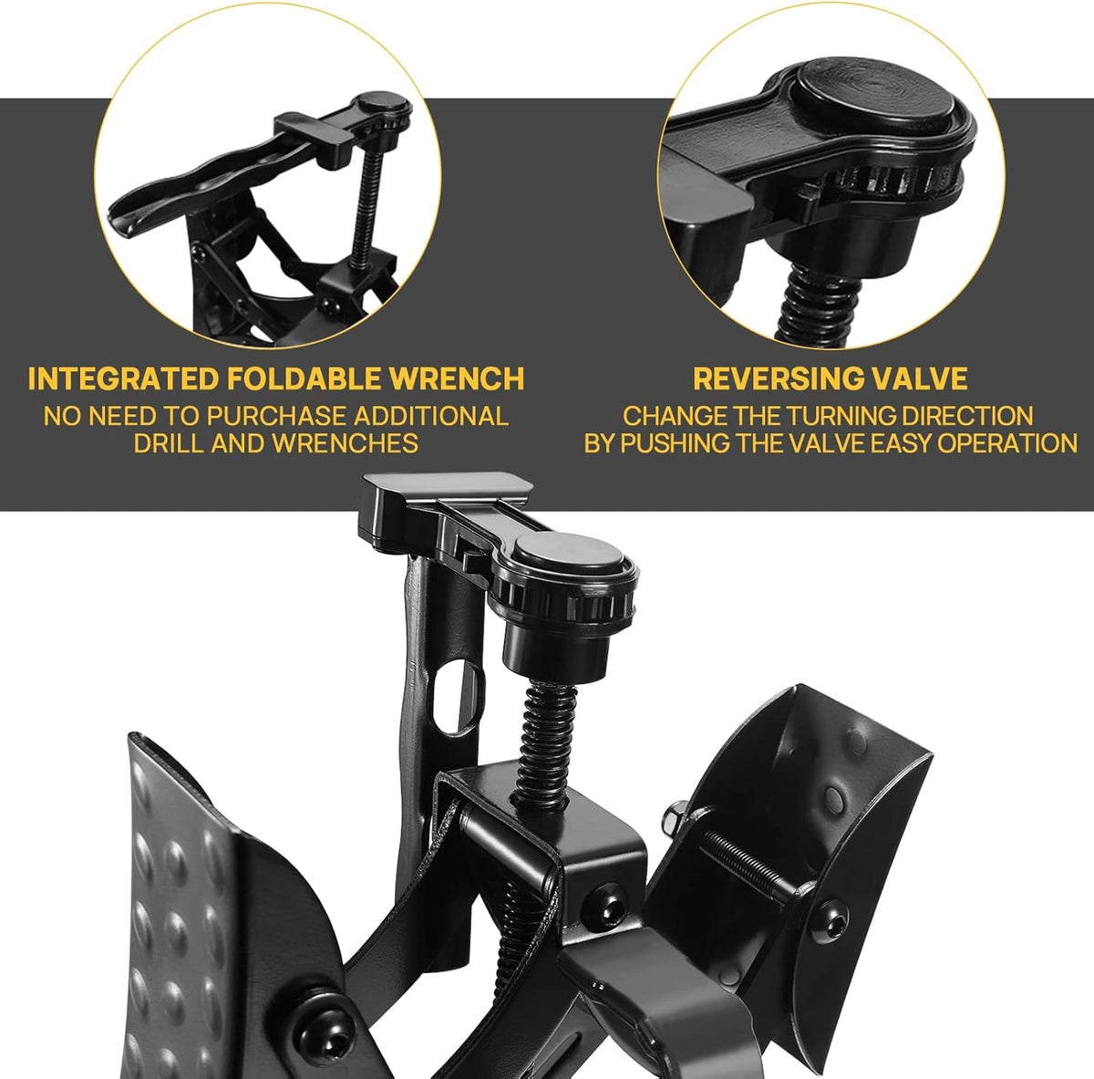 2 Packs RV Wheel Stabilizer with Integrated Wrench, Open 3'' to 10'' N4846