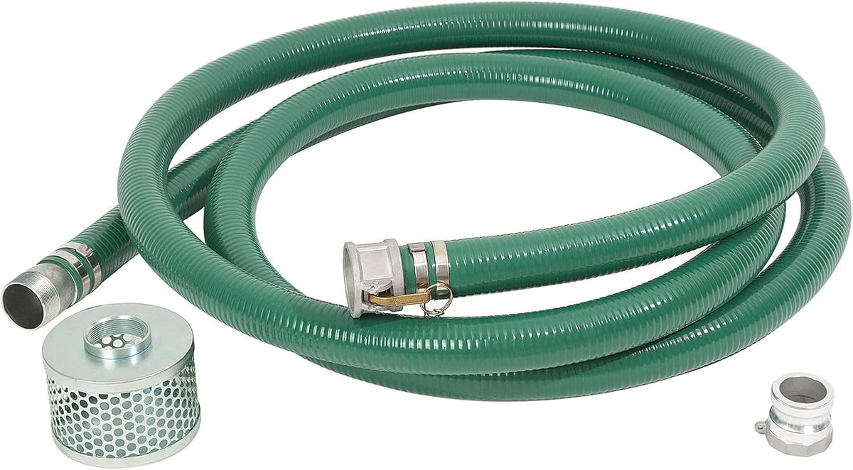 2 x 50' Blue PVC Backwash Hose & 2 x 20' Green PVC Suction Hose with Aluminum Camlock Fittings H211