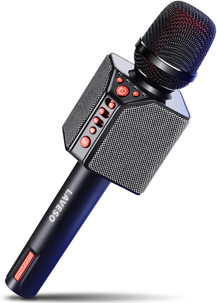 Wireless Bluetooth Karaoke Microphone, 3-in-1 Portable Handheld Mic Speaker, 8h Sing B4407