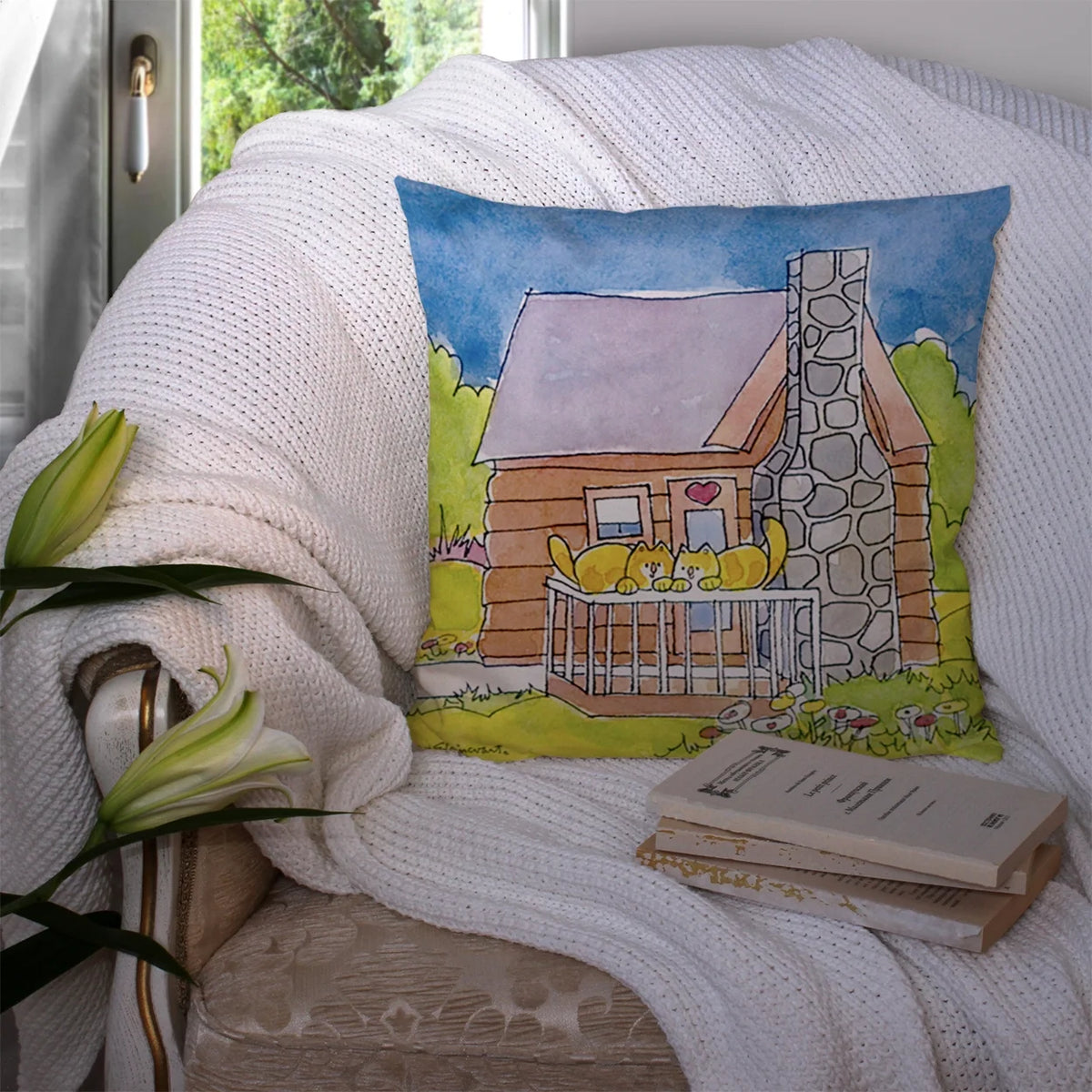 Decorative Canvas Fabric Pillow R241