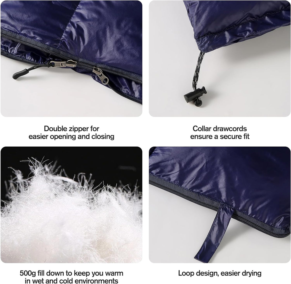 600 Fill Down Ultralight Envelope Sleeping Bag X36902