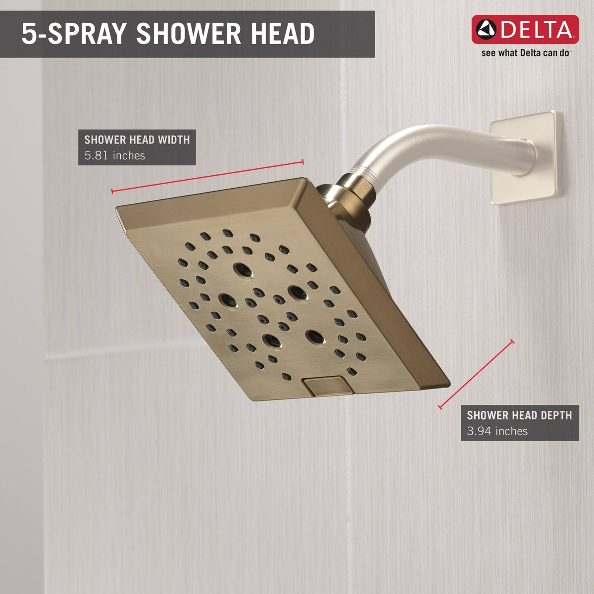 Champagne Bronze Raincan Shower Head P755