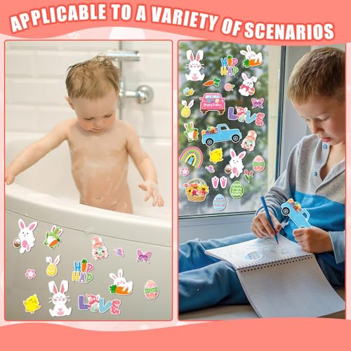 50 PCS Reusable Winter Gel Window Clings D7382