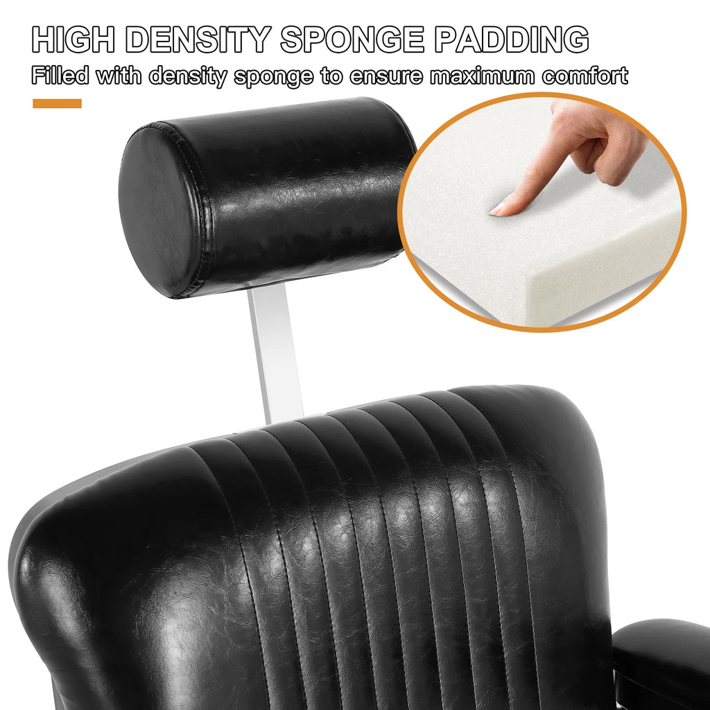 Black Hydraulic Recliner Barber Chair L998