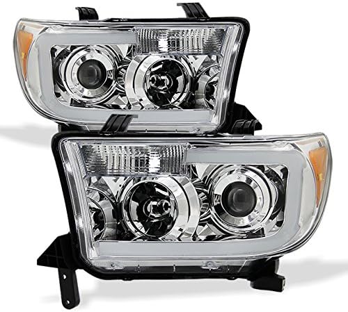 Black Housing Projector Headlights Replacement Pair Set D750