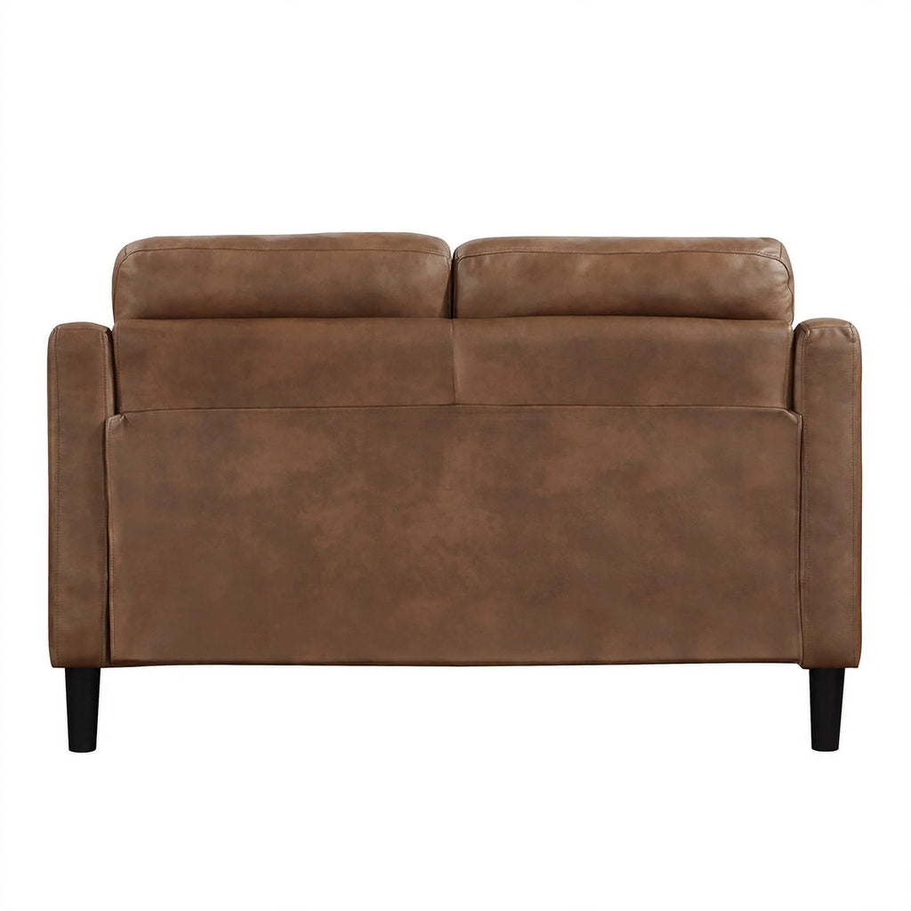 Brown Microfiber Loveseat G8408