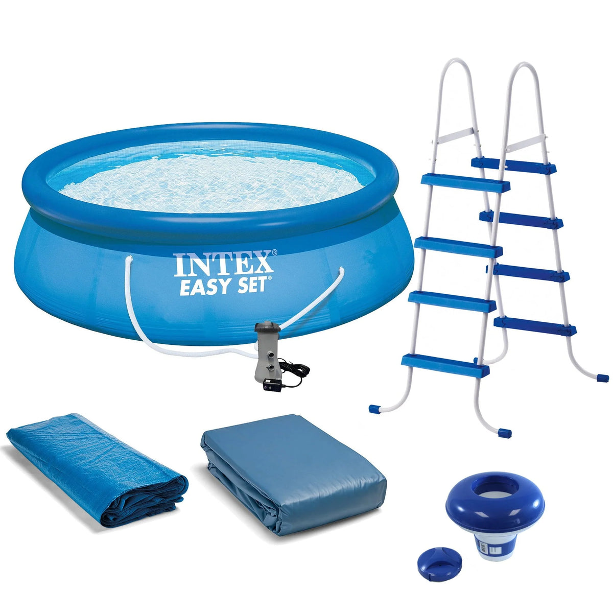 15' x 4' Inflatable Pool with Ladder and Pump T965
