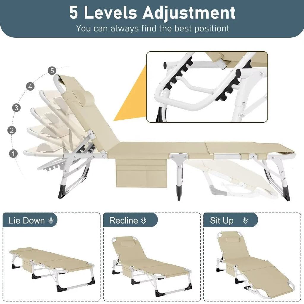2-Pack Outdoor Chaise Lounge Chair Y27924