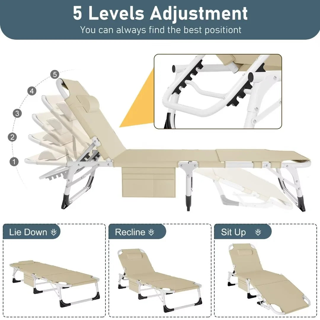 2-Pack Outdoor Chaise Lounge Chair Y27924