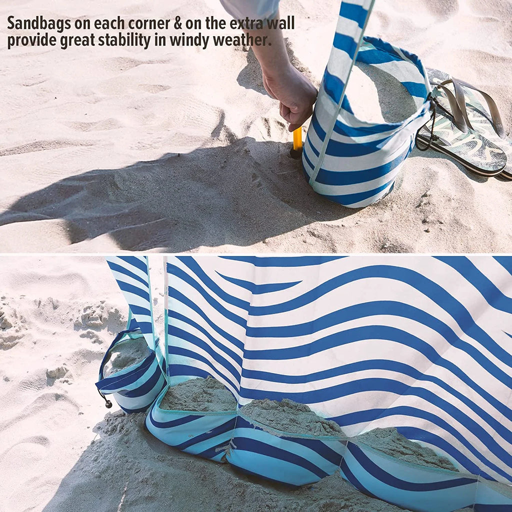 6' x 6' Waterproof Beach Shelter with Side Wall F729
