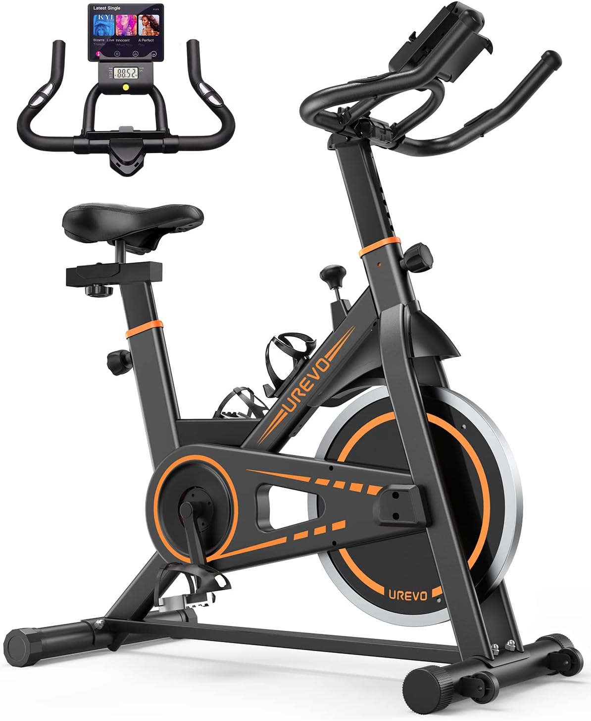 Indoor Cycling Bike Stationary Exercise Bike with Comfortable Seat Cushion V46187