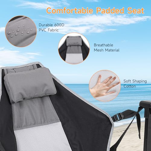 Black Oversized Hammock Camping Chair with Cup Holder E588