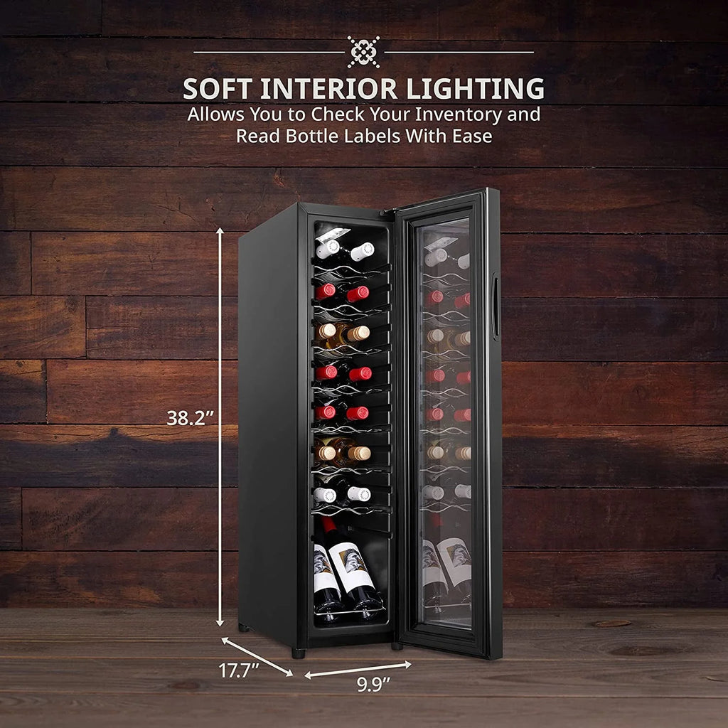16-Bottle Black Wine Cooler V590076