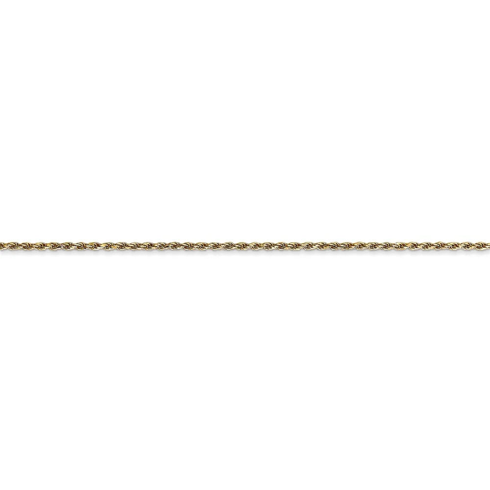 14kt Yellow Gold Diamond Cut Rope Chain 16 inch Lobster Clasp D881