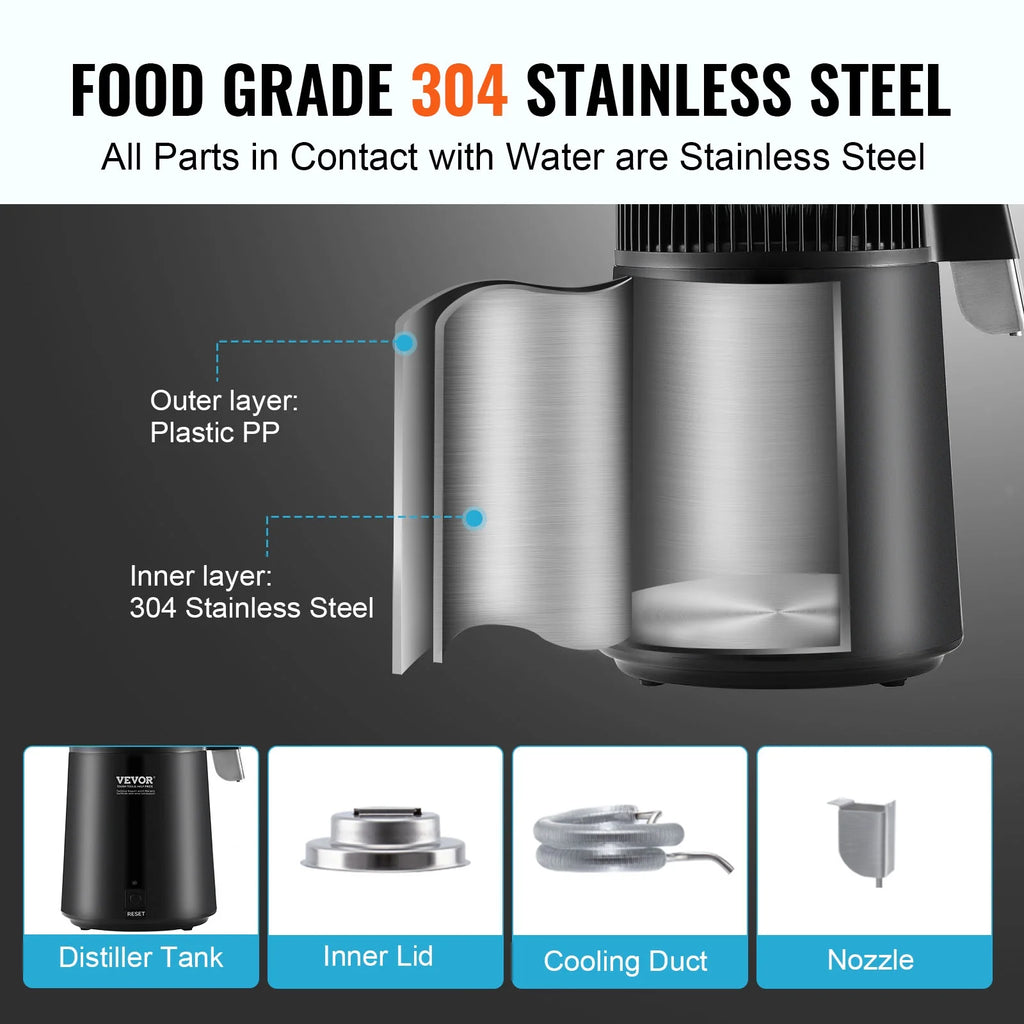4L Water Distiller Stainless Steel J44526