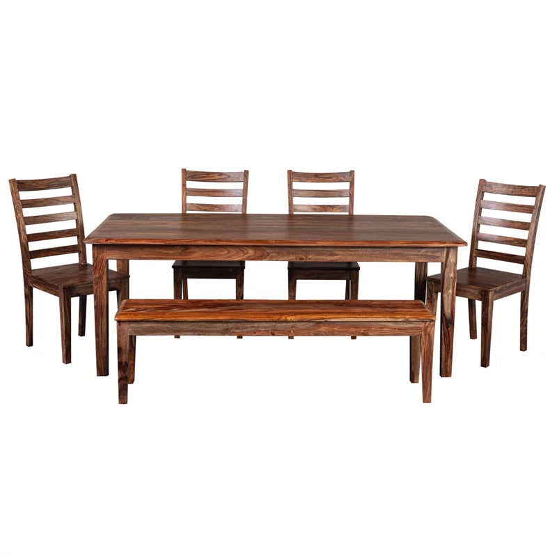 Solid Sheesham Wood Dining Table Brown I688407