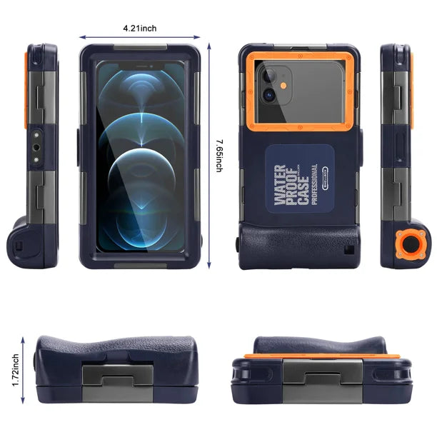 Waterproof Protective Case for Phones Up to 6.9 Inch with Lanyard N215
