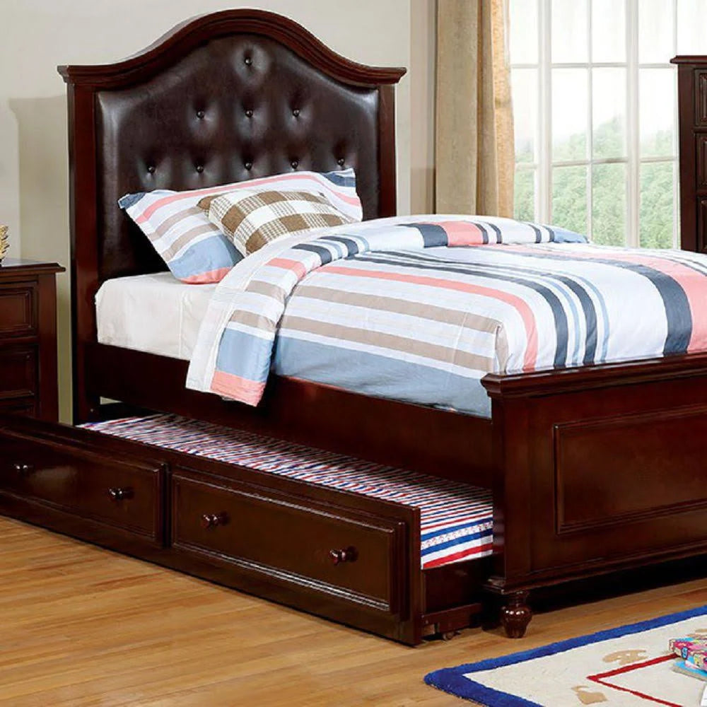 Dark Walnut Twin Bed E246