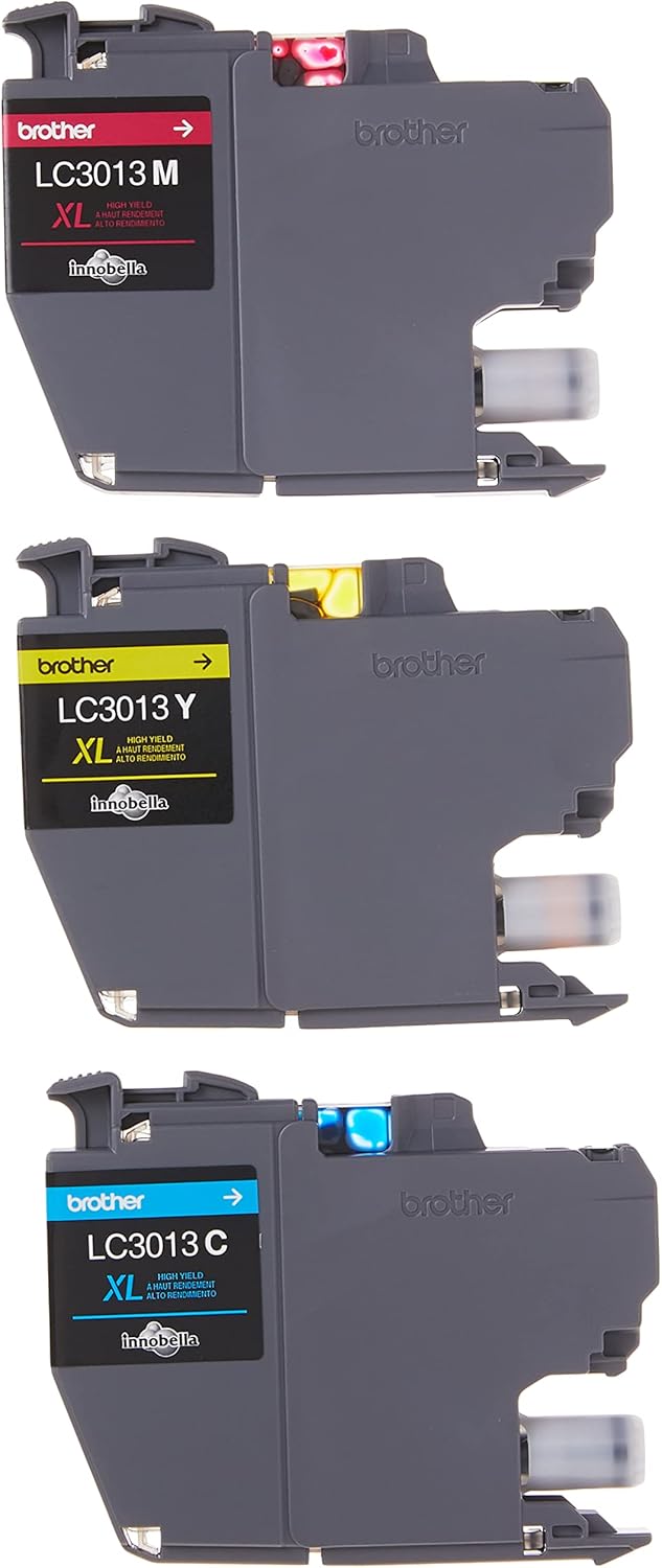 3-Pack High Yield Color Ink Cartridges, Magenta and Yellow, LC3013 Ink Yellow D26839