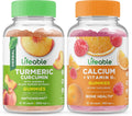Turmeric Curcumin Calcium Vitamin D Gummies Bundle Chewable Gluten Free H440008