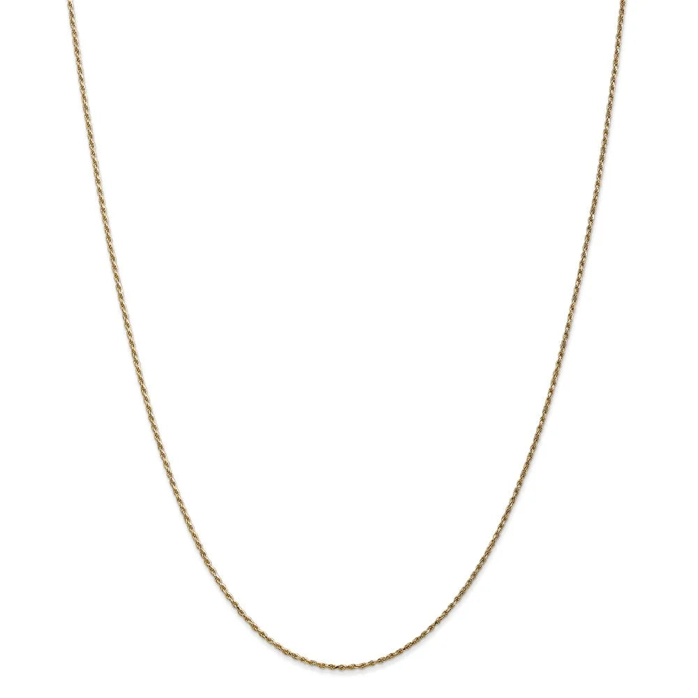 14kt Yellow Gold Diamond Cut Rope Chain 16 inch Lobster Clasp D881