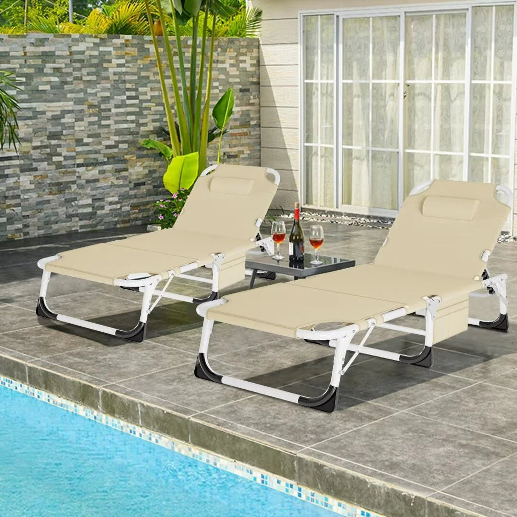 2-Pack Outdoor Chaise Lounge Chair Y27924