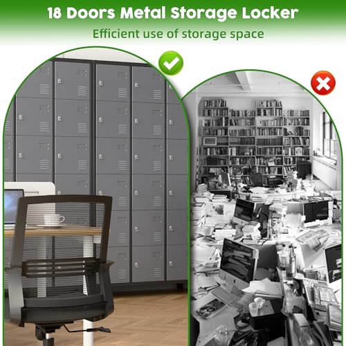 9 Doors Steel Storage Locker Cabinet, Black U798