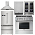 36 Gas Range, Range Hood, Refrigerator, Dishwasher & Wine Cooler I45801