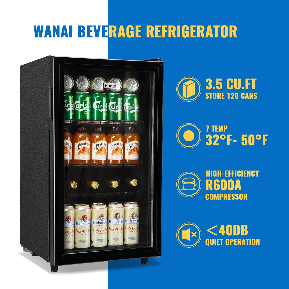 Glass Door Beverage Refrigerator 125 Can O8664