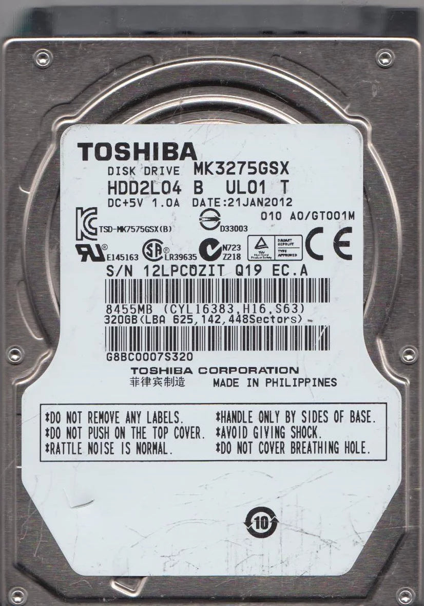 320GB SATA 2.5 Hard Drive T576777