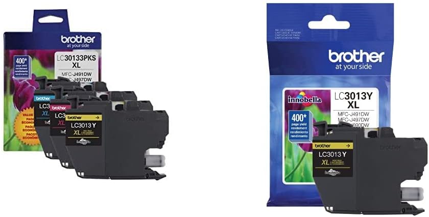 3-Pack High Yield Color Ink Cartridges, Magenta and Yellow, LC3013 Ink Yellow D26839