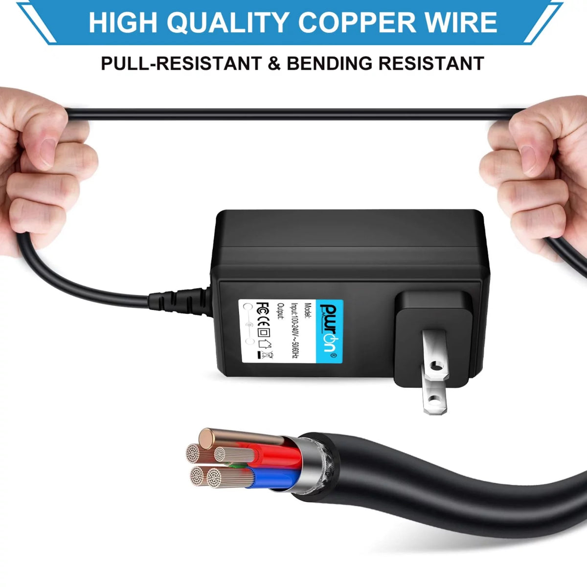 Compatible AC/DC Adapter Charger Replacement Switching Power Supply Cord D24664