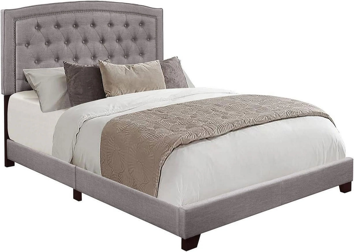 Queen Size Blue Upholstered Bed Frame M632261