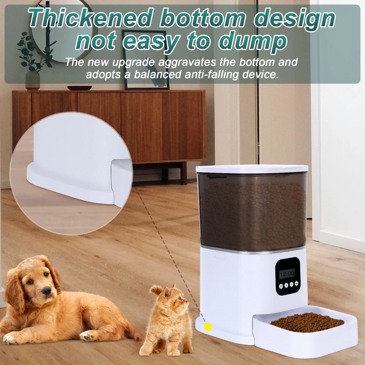 Automatic Cat Feeder 6L Dry Food Dispenser with Desiccant Bag S61420