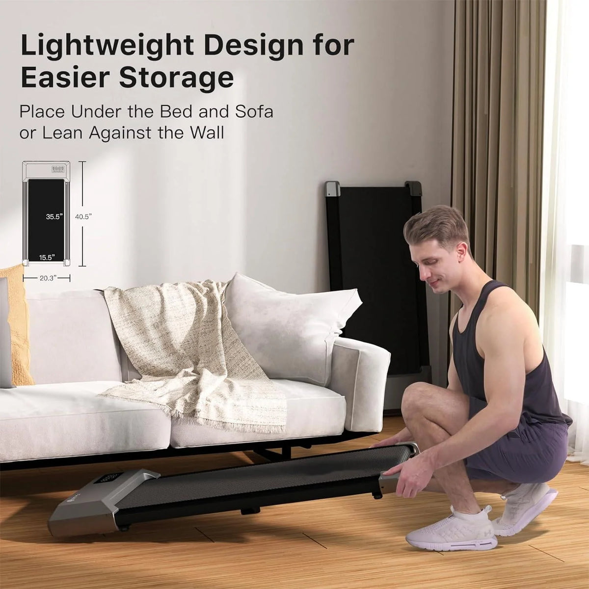 2 in 1 Portable Treadmill with LED Display W55983