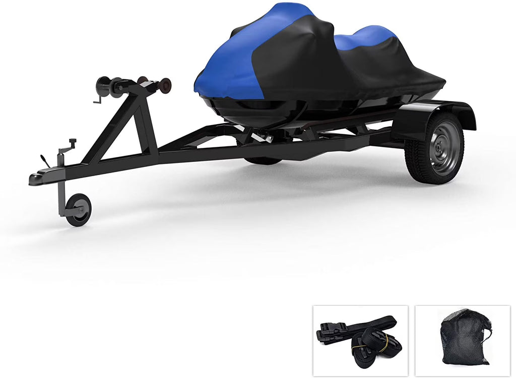 Blue/Black All Weather Jet Ski Cover with Storage Bag J343553