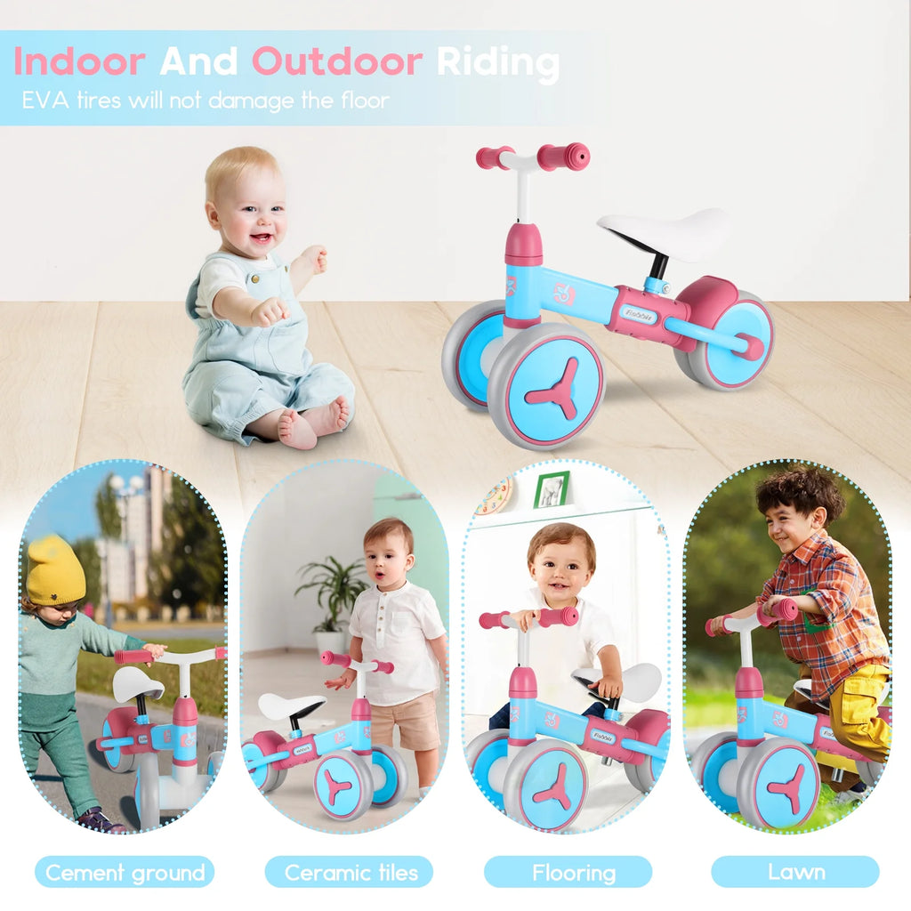 Baby Balance Bike with 4 Wheels V128