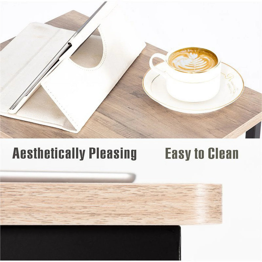 Modern Wood End C Table with Magazine Holder H531796
