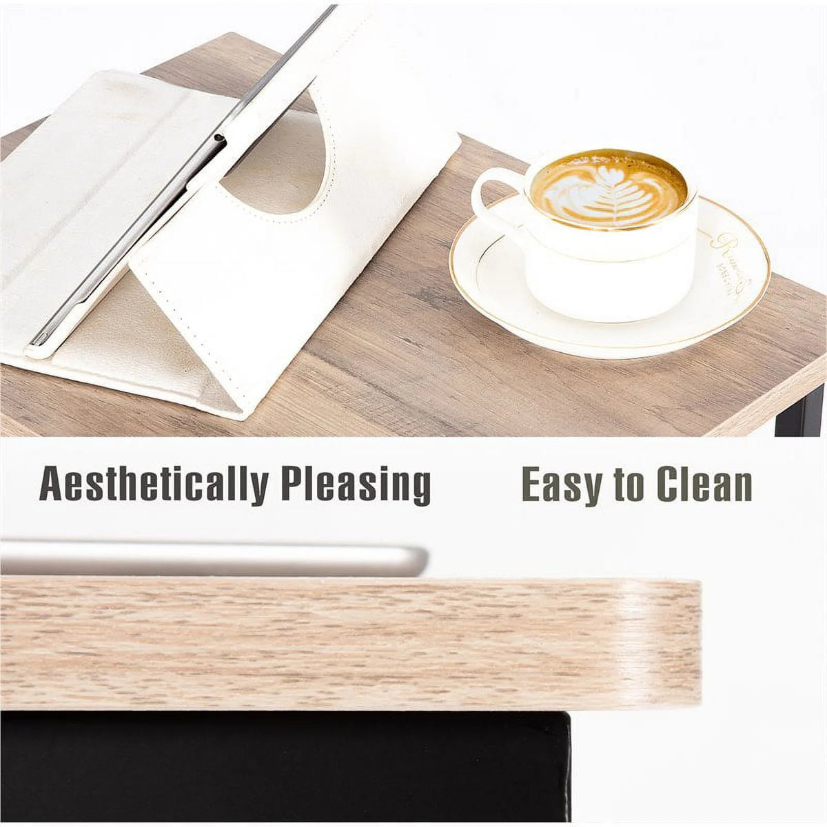 Modern Wood End C Table with Magazine Holder H531796