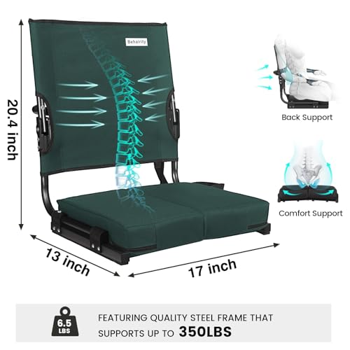 Portable Folding Padded Stadium Chair with Back Support I6600