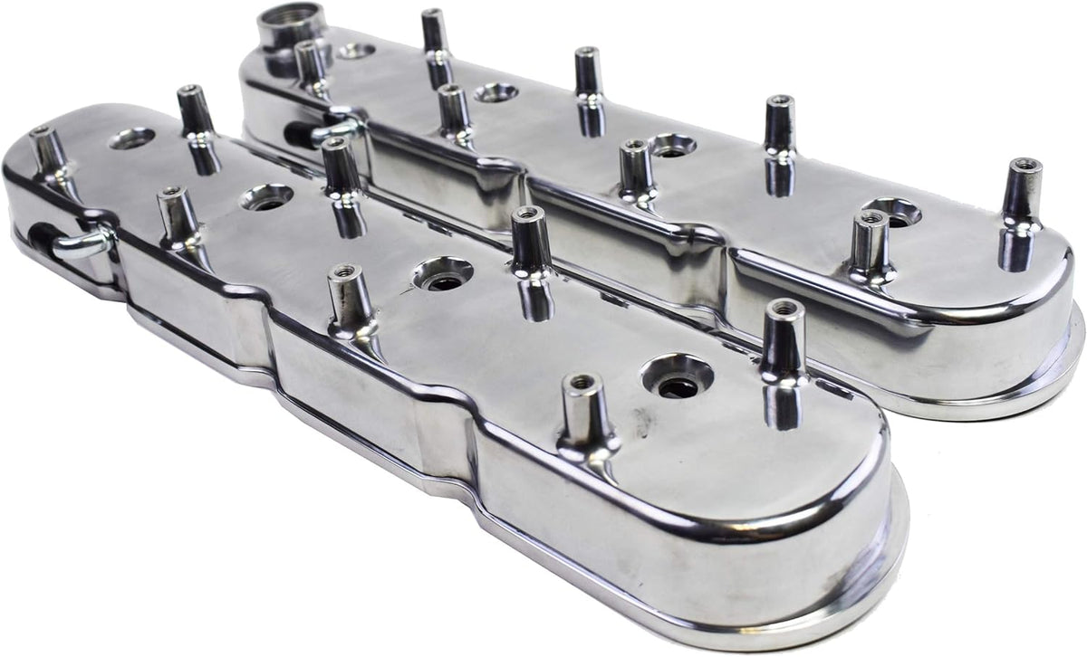 Polished Cast Aluminum Valve Covers for Chevy Small Block V8 Y7704