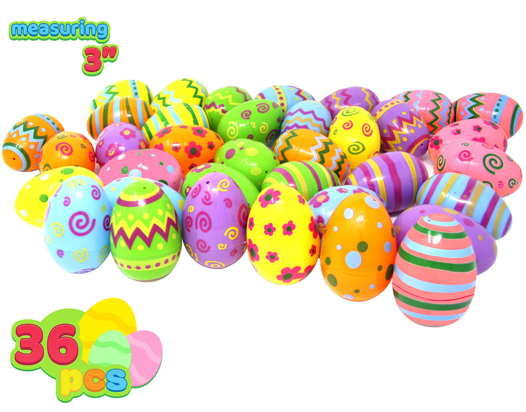 36 Pcs Plastic Jumbo Easter Eggs P279129