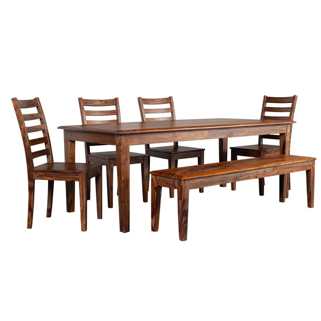 Solid Sheesham Wood Dining Table Brown I688407