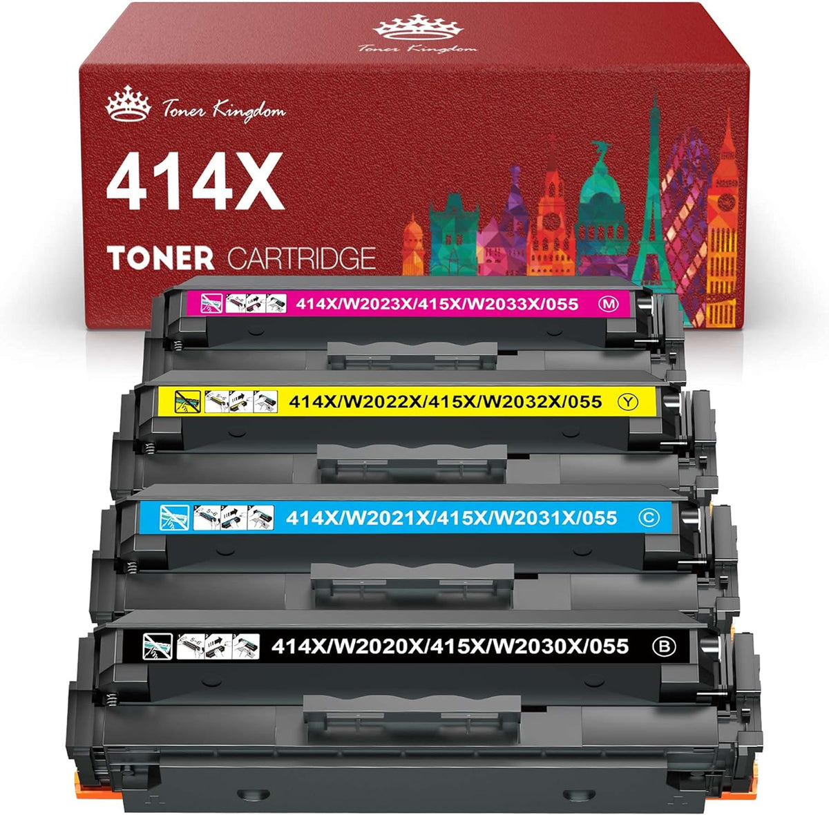4-Pack High Yield Toner Cartridge for HP Printer R232