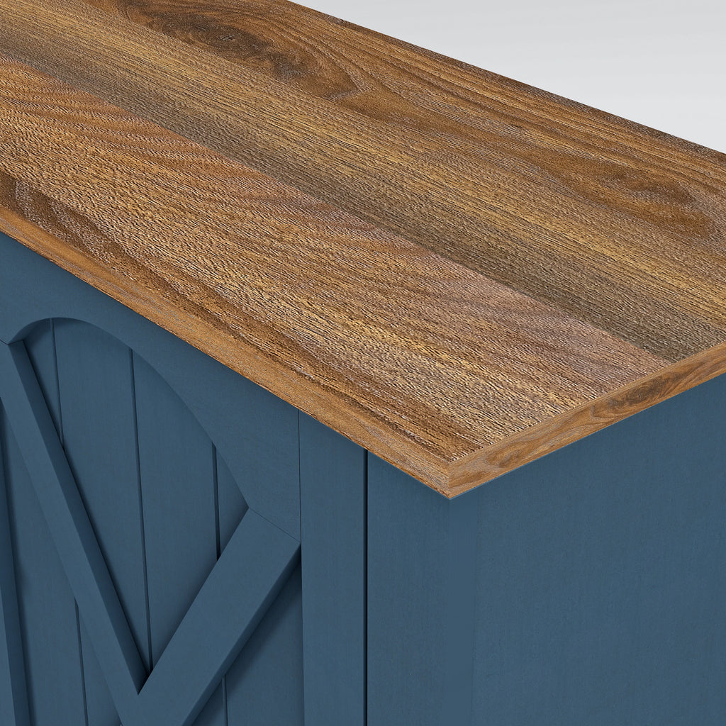 70" Farmhouse TV Stand with Fireplace A526