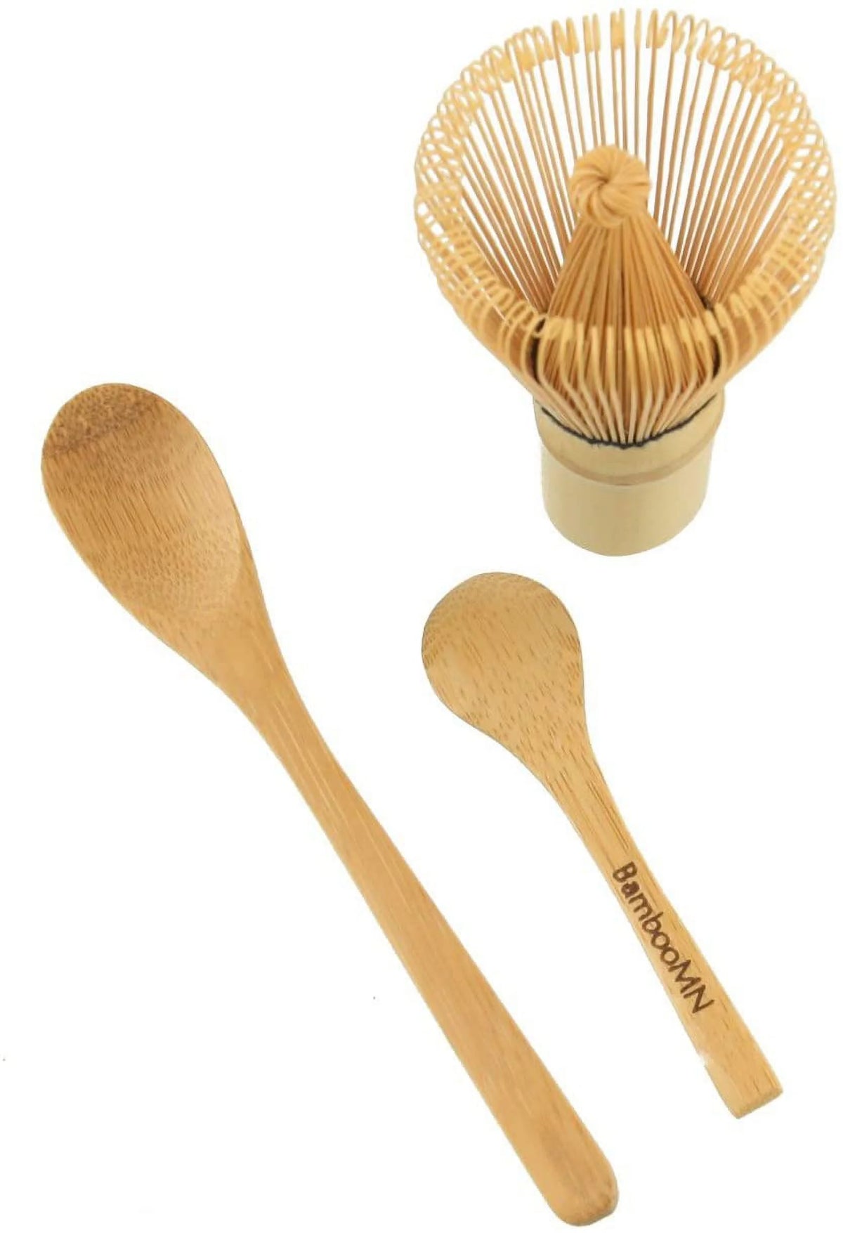 2x Bamboo Chasen Green Tea Whisk + Small Scoop + Tea Spoon D919567