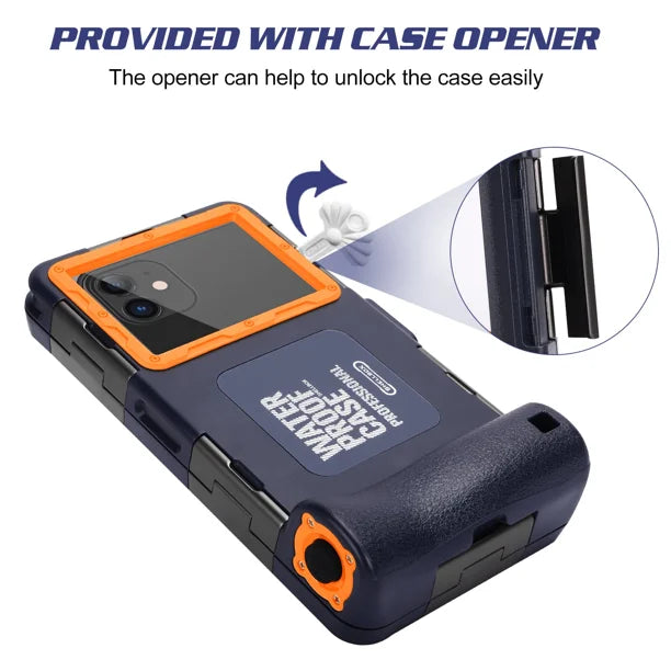 Waterproof Protective Case for Phones Up to 6.9 Inch with Lanyard N215